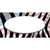 American Flag Zebra White Center Oval Novelty Sticker Decal