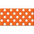 White Polka Dots Orange Novelty Sticker Decal