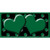Green Black Polka Dot Green Center Hearts Novelty Sticker Decal