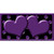 Purple Black Polka Dot Purple Center Hearts Novelty Sticker Decal