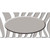 Grey White Zebra Grey Center Oval Novelty Sticker Decal