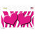 Pink White Zebra Pink Centered Hearts Novelty Sticker Decal