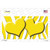 Yellow White Zebra Yellow Centered Hearts Novelty Sticker Decal