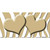 Gold White Zebra Gold Centered Hearts Novelty Sticker Decal