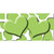 Lime Green White Giraffe Lime Green Centered Hearts Novelty Sticker Decal