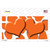 Orange White Giraffe Orange Centered Hearts Novelty Sticker Decal