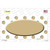 Gold White Polka Dot Gold Center Oval Novelty Sticker Decal