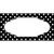 Scallop Black White Polka Dot Novelty Sticker Decal
