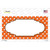 Scallop Orange White Polka Dot Novelty Sticker Decal
