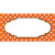 Scallop Orange White Polka Dot Novelty Sticker Decal