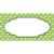 Scallop Lime Green White Polka Dot Novelty Sticker Decal