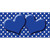 Blue White Polka Dot Center Hearts Novelty Sticker Decal