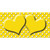 Yellow White Polka Dot Center Hearts Novelty Sticker Decal