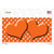 Orange White Polka Dot Center Hearts Novelty Sticker Decal