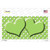 Lime Green White Polka Dot Center Hearts Novelty Sticker Decal
