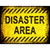 Disaster Area Metal Novelty Parking Sign