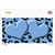 Light Blue Black Cheetah Light Blue Center Hearts Novelty Sticker Decal