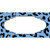 Light Blue Black Cheetah Scallop Novelty Sticker Decal