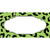 Lime Green Black Cheetah Scallop Novelty Sticker Decal