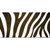 Brown White Zebra Oil Rubbed Novelty Sticker Decal