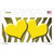 Yellow White Zebra Hearts Oil Rubbed Novelty Sticker Decal