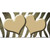 Gold White Zebra Hearts Oil Rubbed Novelty Sticker Decal