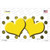 Yellow White Dots Hearts Oil Rubbed Novelty Sticker Decal