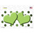 Lime Green White Dots Hearts Oil Rubbed Novelty Sticker Decal