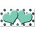 Mint White Dots Hearts Oil Rubbed Novelty Sticker Decal