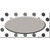 Gray White Dots Oval Oil Rubbed Novelty Sticker Decal