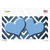 Light Blue White Hearts Chevron Oil Rubbed Novelty Sticker Decal