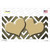 Gold White Hearts Chevron Oil Rubbed Novelty Sticker Decal