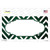 Green White Chevron Scallop Oil Rubbed Novelty Sticker Decal