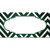 Green White Chevron Scallop Oil Rubbed Novelty Sticker Decal