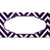 Purple White Chevron Scallop Oil Rubbed Novelty Sticker Decal