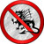 No Dragons Novelty Metal Circular Sign C-648