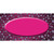 Pink Purple Flowers Oval Oil Rubbed Novelty Sticker Decal