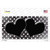 Black White Small Dots Hearts Oil Rubbed Novelty Sticker Decal