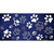 Blue White Paw Oil Rubbed Novelty Sticker Decal