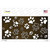 Brown White Paw Oil Rubbed Novelty Sticker Decal
