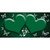 Green White Hearts Butterfly Oil Rubbed Novelty Sticker Decal