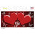 Red White Hearts Butterfly Oil Rubbed Novelty Sticker Decal