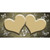 Gold White Hearts Butterfly Oil Rubbed Novelty Sticker Decal