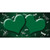 Green White Dragonfly Hearts Oil Rubbed Novelty Sticker Decal