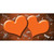 Orange White Dragonfly Hearts Oil Rubbed Novelty Sticker Decal