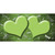 Lime Green White Dragonfly Hearts Oil Rubbed Novelty Sticker Decal