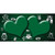 Green White Owl Hearts Oil Rubbed Novelty Sticker Decal