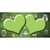 Lime Green White Owl Hearts Oil Rubbed Novelty Sticker Decal