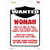 Motorcycle Woman Wanted Novelty Rectangle Sticker Decal
