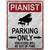 Pianist Parking Novelty Rectangle Sticker Decal